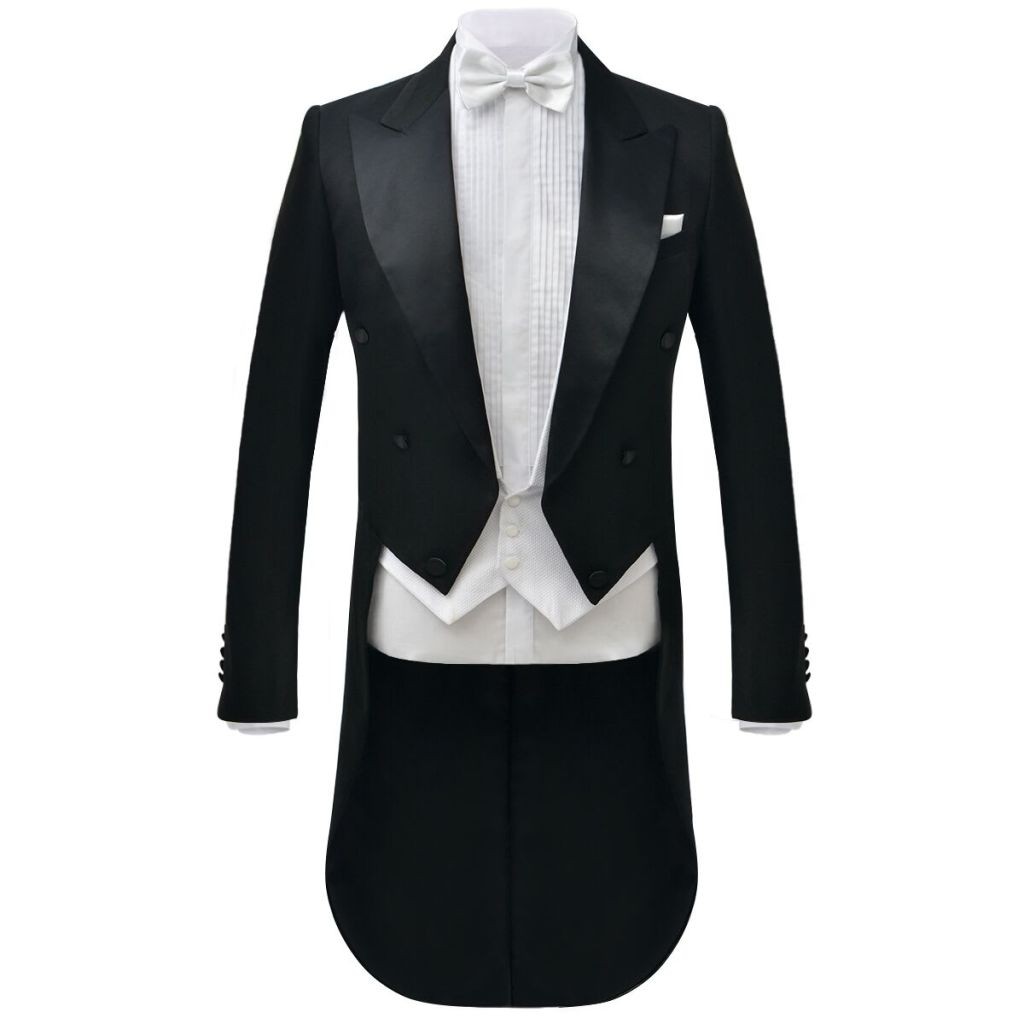 Mens White Tie Vest and Bow Tie Set Large